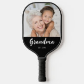 Grandma Established Fun Script Photo ピックルボールラケット (正面)