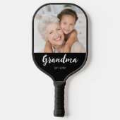 Grandma Established Fun Script Photo ピックルボールラケット (裏面)