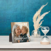 Grandma Established Minimalist White Script Text フォトプラーク (インサイチュ)