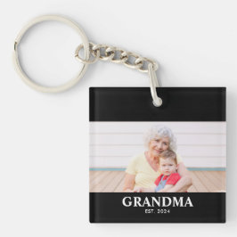 Grandma Established Modern Bold Photo キーホルダー