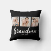 Grandma Established Modern Script Black 3 Photo クッション (裏面)
