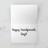 Grandma Established Modern Script Black 3 Photo サンキューカード (内部)