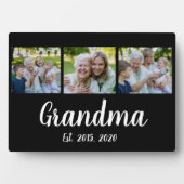 Grandma Established Modern Script Black 3 Photo フォトプラーク (正面)