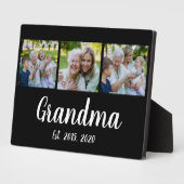 Grandma Established Modern Script Black 3 Photo フォトプラーク (側面)