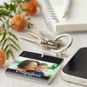 Grandma Established Modern Script Photo  キーホルダー (正面右)