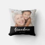 Grandma Established Modern Script Photo クッション (正面)