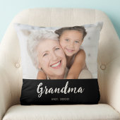 Grandma Established Modern Script Photo クッション