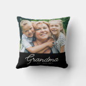 Grandma Established Modern Script Photo クッション (裏面)