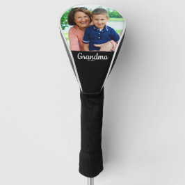 Grandma Established Modern Script Photo  ゴルフヘッドカバー