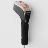 Grandma Established Modern Script Photo ゴルフヘッドカバー (アングル)