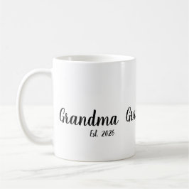 Grandma Established New Grandmother Gift コーヒーマグカップ