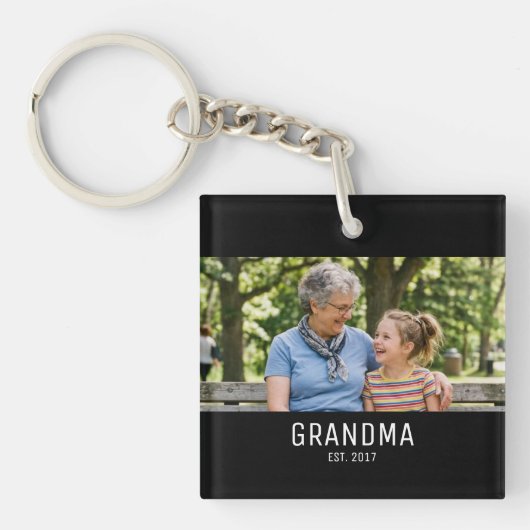 Grandma Established Photo キーホルダー (正面)