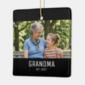 Grandma Established Photo セラミックオーナメント (左)