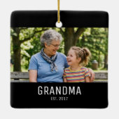 Grandma Established Photo セラミックオーナメント (裏面)