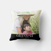 Grandma Established Photo Gift  クッション (裏面)