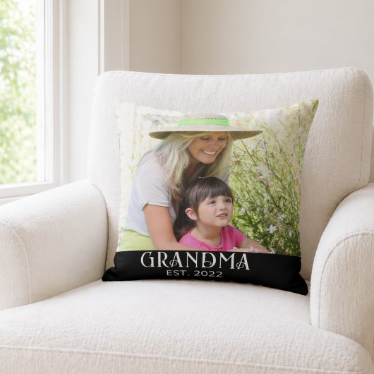 Grandma Established Photo Gift  クッション