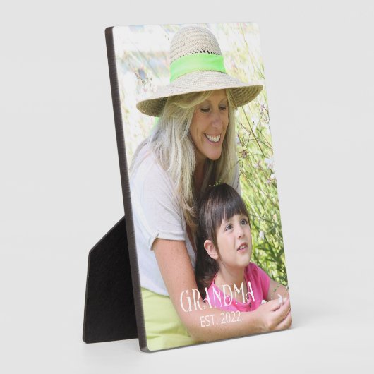 Grandma Established Photo Gift  フォトプラーク (側面)
