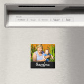 Grandma Established Photo Gift Magnet マグネット (インサイチュ (食洗機))