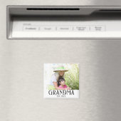 Grandma Established Photo Gift Magnet マグネット (インサイチュ (食洗機))