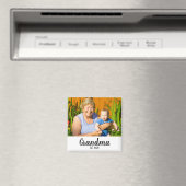 Grandma Established Photo Gift Magnet マグネット (インサイチュ (食洗機))