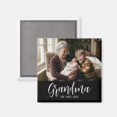 Grandma Established Photo Grandmother’s Day マグネット (正面/裏面)