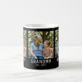 Grandma Established Script ブラック 3 写真 コーヒーマグカップ (中央)