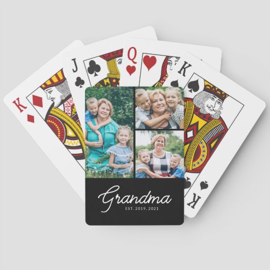 Grandma Established Script 3 Photo トランプ (裏面)