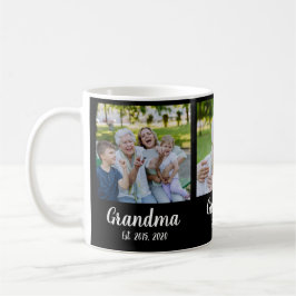 Grandma Established Script Black 3 Photo コーヒーマグカップ