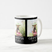 Grandma Established Script Black 3 Photo  コーヒーマグカップ (正面右)