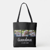 Grandma Established Script Black 3 Photo Tote Bag トートバッグ (裏面)