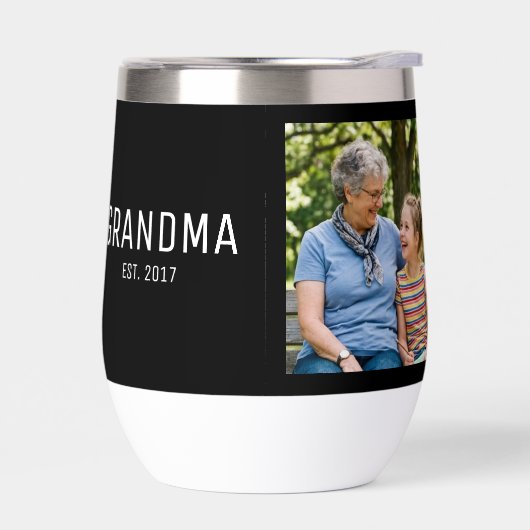 Grandma Established Script Black Photo  (左面)