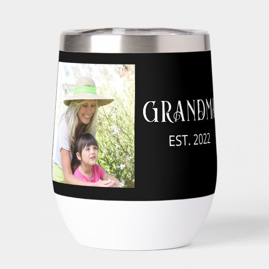 Grandma Established Script Black Photo  (背面)