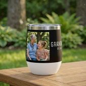 Grandma Established Script Black Photo 