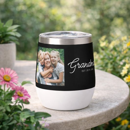 Grandma Established Script Black Photo