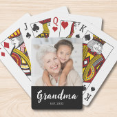 Grandma Established Script Black Photo トランプ