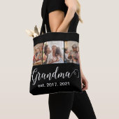Grandma Established Script Gift Photo トートバッグ (クローズアップ)