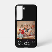 Grandma Established Script Gift Photo Samsung Galaxyケース (裏面)