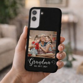 Grandma Established Script Gift Photo Samsung Galaxy S22ケース