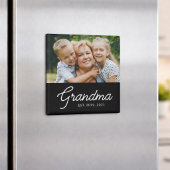 Grandma Established Script Photo マグネット