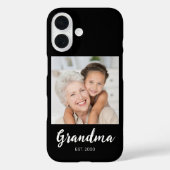 Grandma Established Script Photo Black Case-Mate iPhoneケース (裏面)