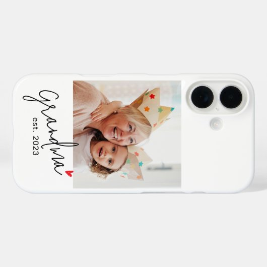 Grandma Established Script Photo Case-Mate iPhoneケース (裏面 (横))