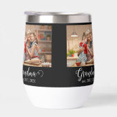 Grandma Established Year Modern White Script Photo (右面)