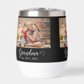 Grandma Established Year Modern White Script Photo (正面)