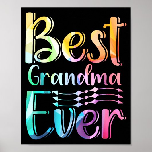 Grandma Ever Gift Graphic Art Text Quote Design  ポスター (正面)