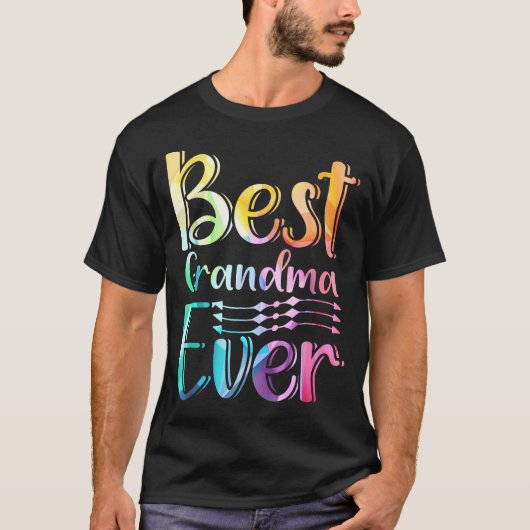 Grandma Ever Gift Graphic Art Text Quote Design Tシャツ (正面)