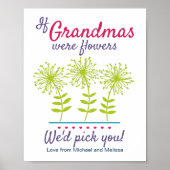 Grandma Fingerprint DIY Activity Template ポスター (正面)