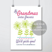 Grandma Fingerprint DIY Activity Template ポスター