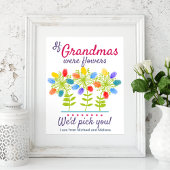 Grandma Fingerprint DIY Activity Template ポスター