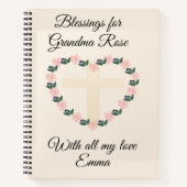 Grandma Floral Heart Notes ノートブック (正面)