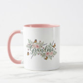 Grandma Floral Mug - Watercolor Botanical Gift マグカップ (左)